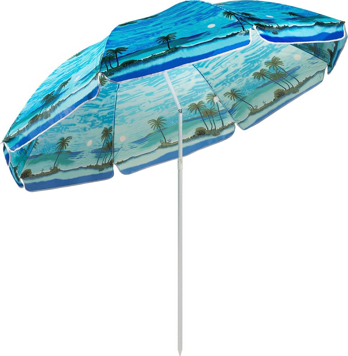 Outtec® Strandparasol - Stokparasol - Tuinparasol - Strand Parasol - O200 cm - Hoogte Verstelbaar 123 - 196 cm - Lichtgewicht