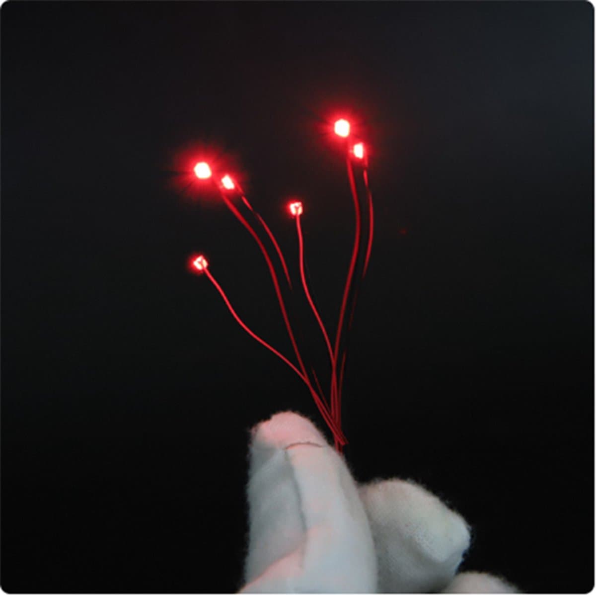 SMD 1206 led met kabel 20cm 12v 10 stuks kleur Rood