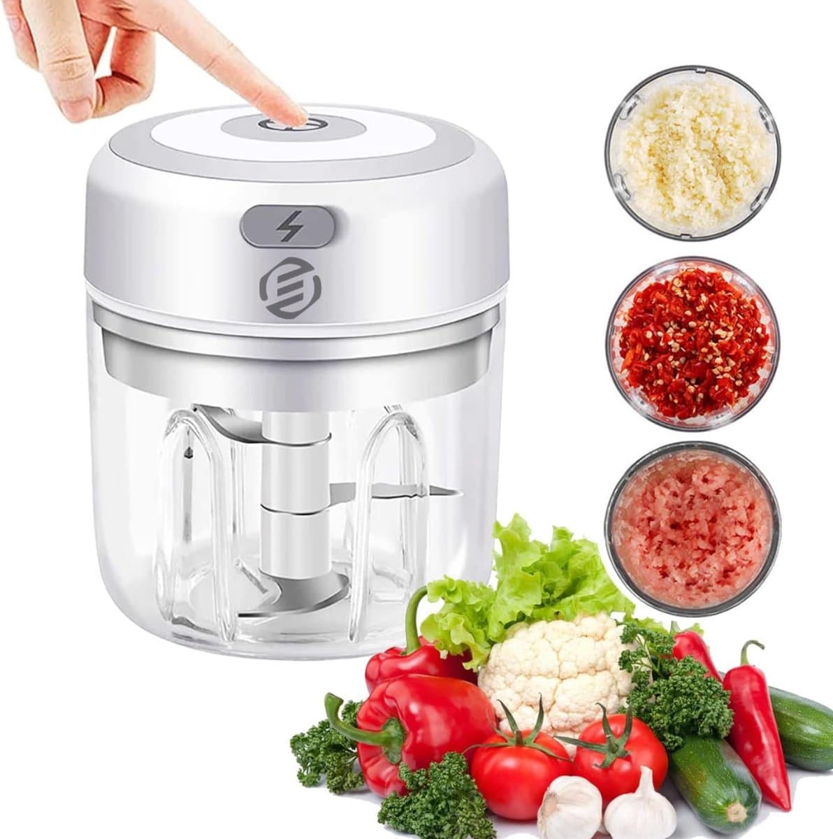 Equivera Hakmolen - Food Processor - Food Chopper - Groentesnijder - Hakmolens - Groente Chopper - Keukensnijder - Etensnijder - Keuken Accessoires