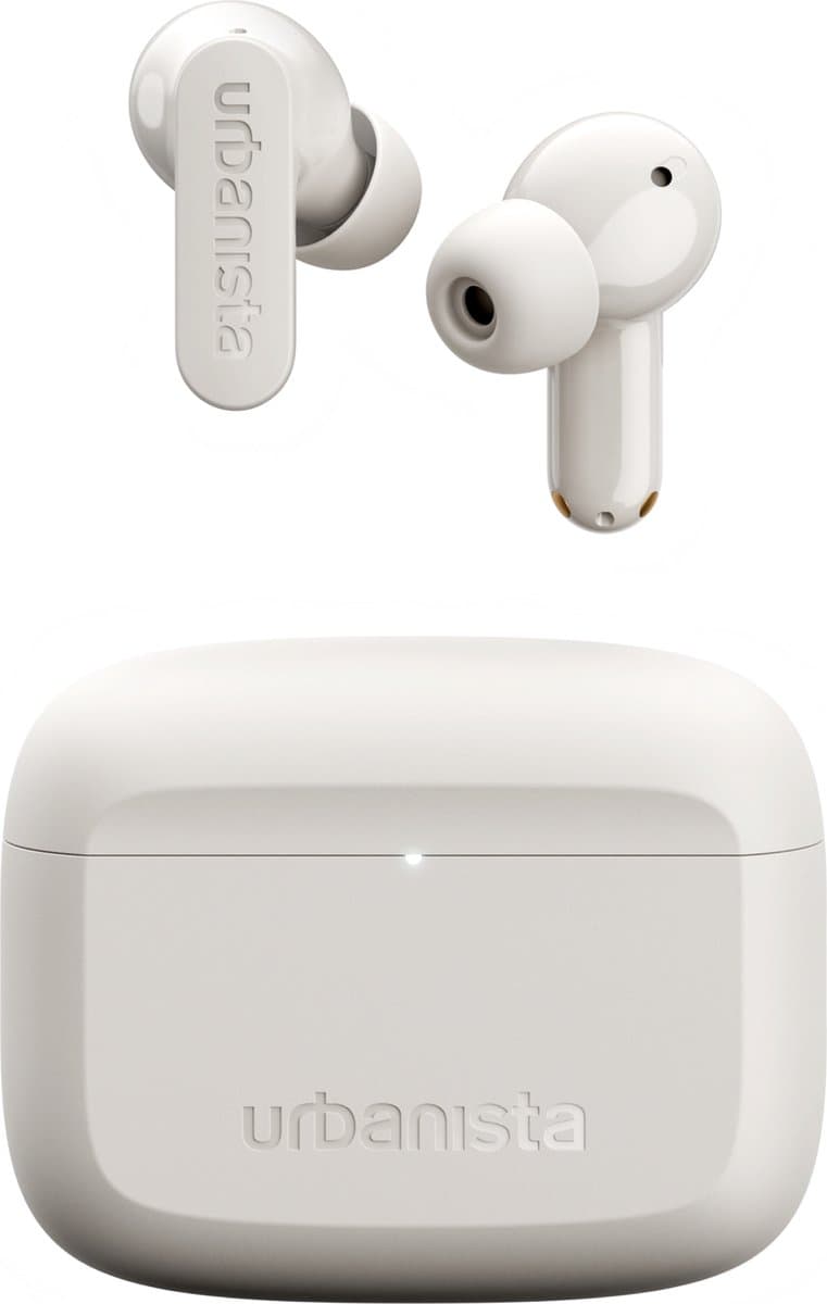 Urbanista Palo Alto Draadloze Oordopjes – met Noise Cancelling – 45u Afspeeltijd – Bluetooth – Voor Sporten en Dagelijks Gebruik – Wit