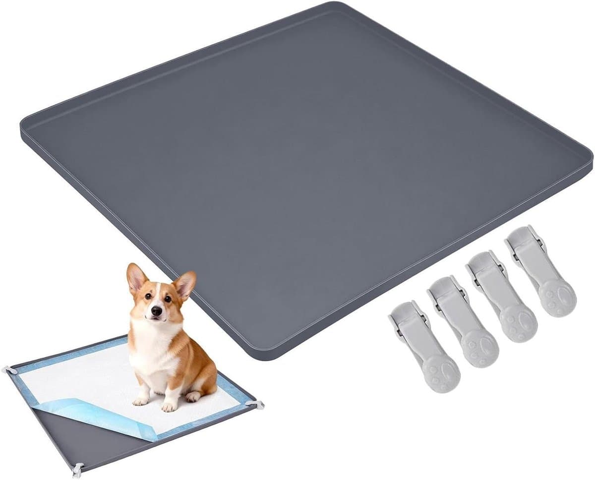 Plaspadhouder Honden - Potje Houder - Huisdier Training - Lekvrije Rand - 60x60 cm - Grijs