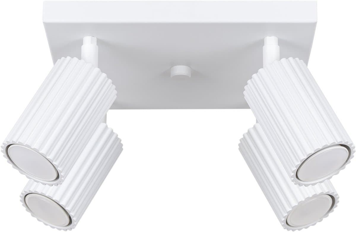 Lumilo AMBER - Reflektor - 4 GU10 - Wit Aluminium