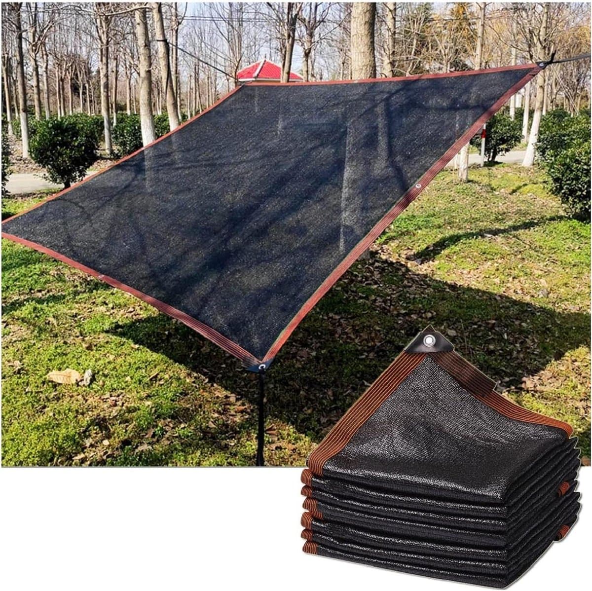 Schaduwdoek - Zonnedoek Mesh - Planten Beschermen - 90% Zonblokkade - 5x10 Meter - Zwart