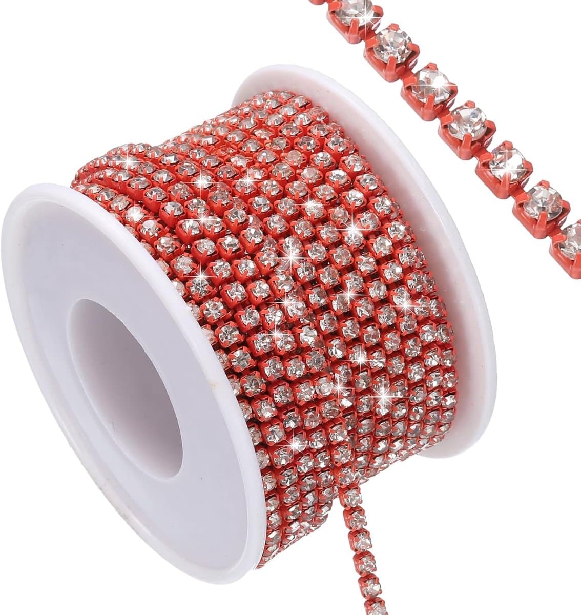 Strass Ketting Trim - Versiering Band - DIY Sieraden Maken - Ijzeren Sluiting Hars - 10 Yard Lengte