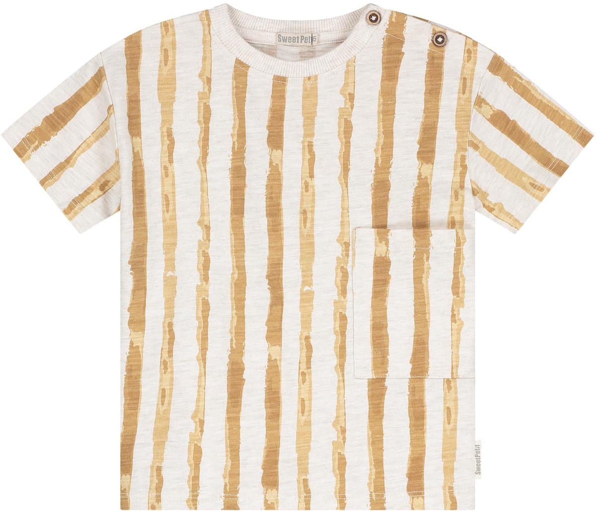 Sweet Petit baby T-shirt - Jongens - Beige - Maat 68