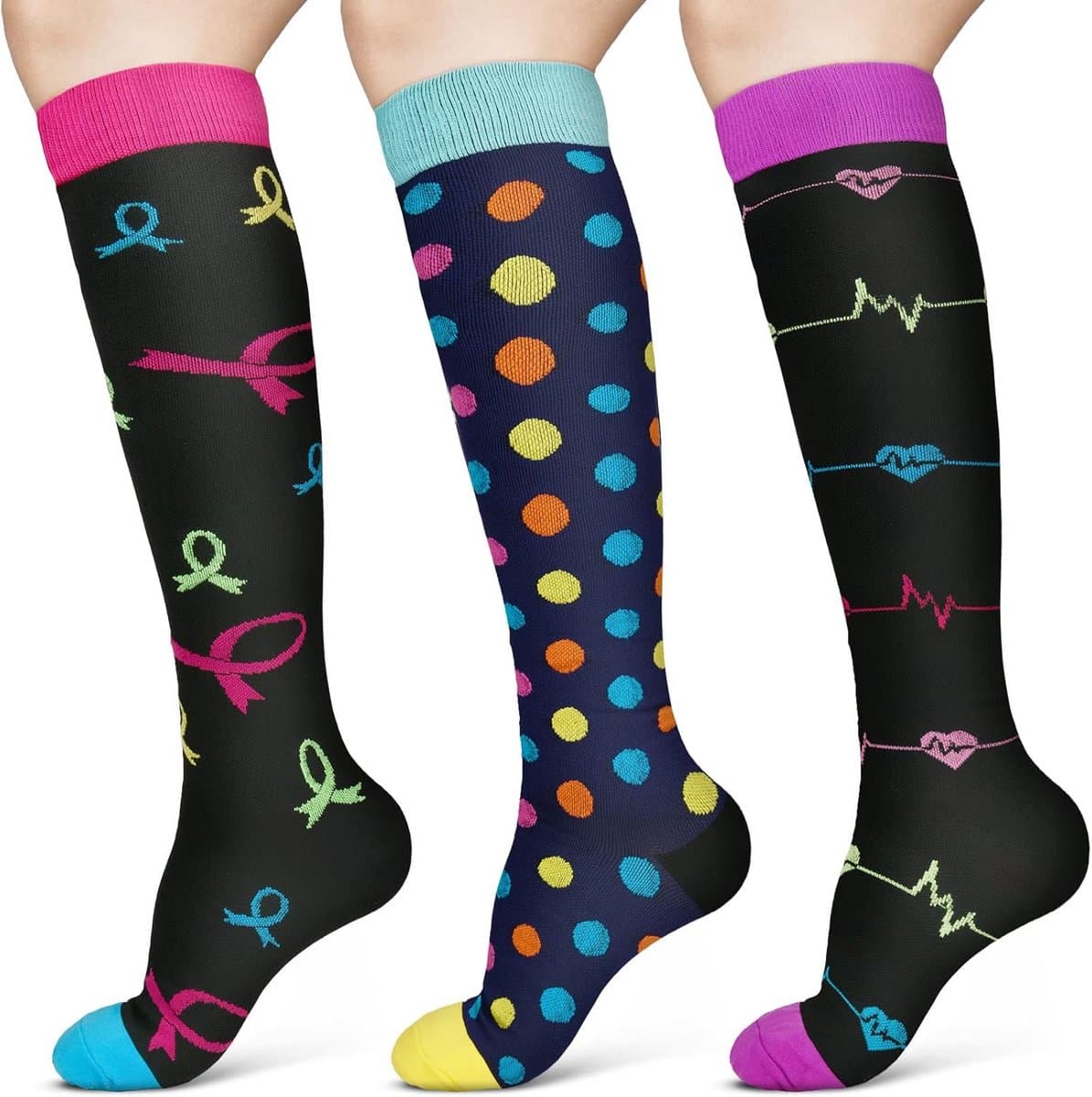 Compressiekousen Sport en Reizen - Ademend & Antislip voor Dames en Heren