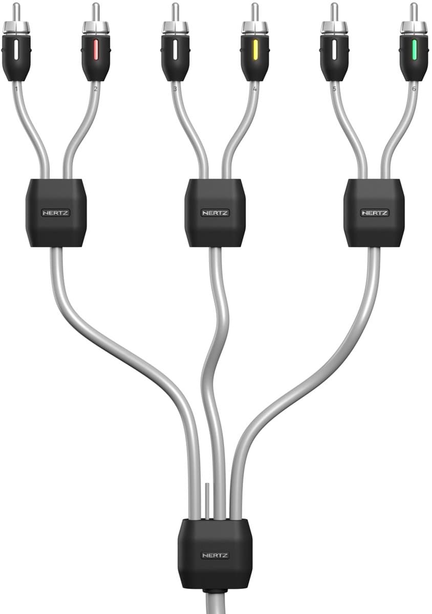 Hertz 6-kanaals RCA-kabel 400 cm, plus remote kabel - HMLC6 13