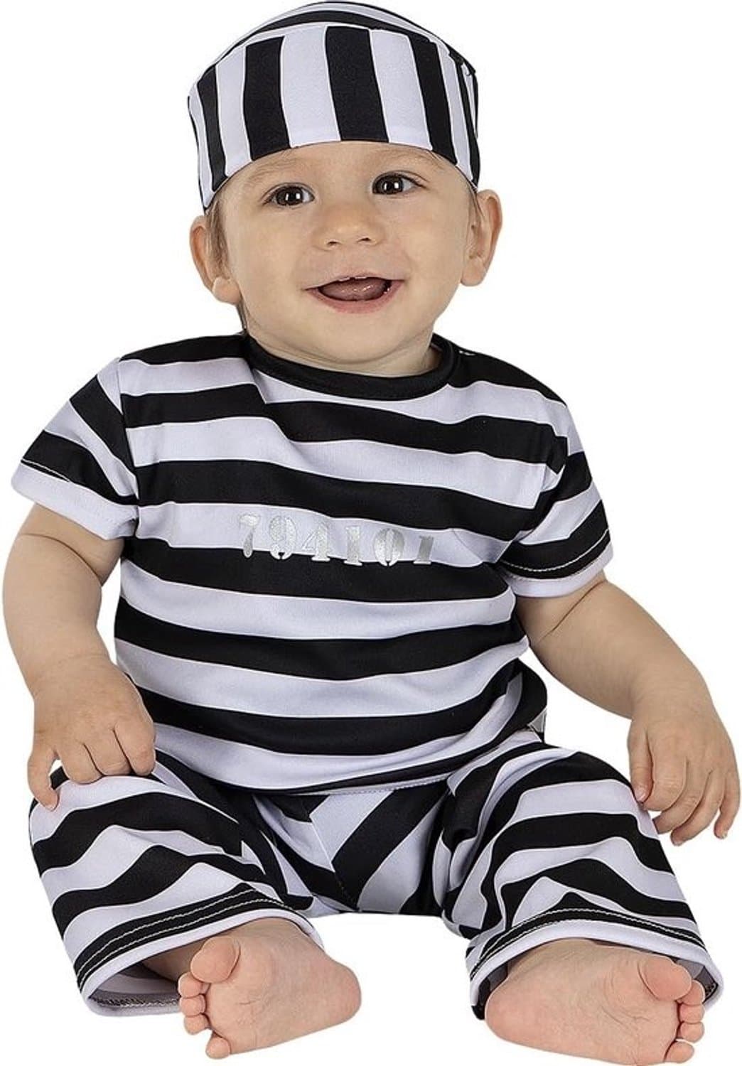 Baby gevangeniskostuum: dievenoutfit voor Halloween en carnaval
