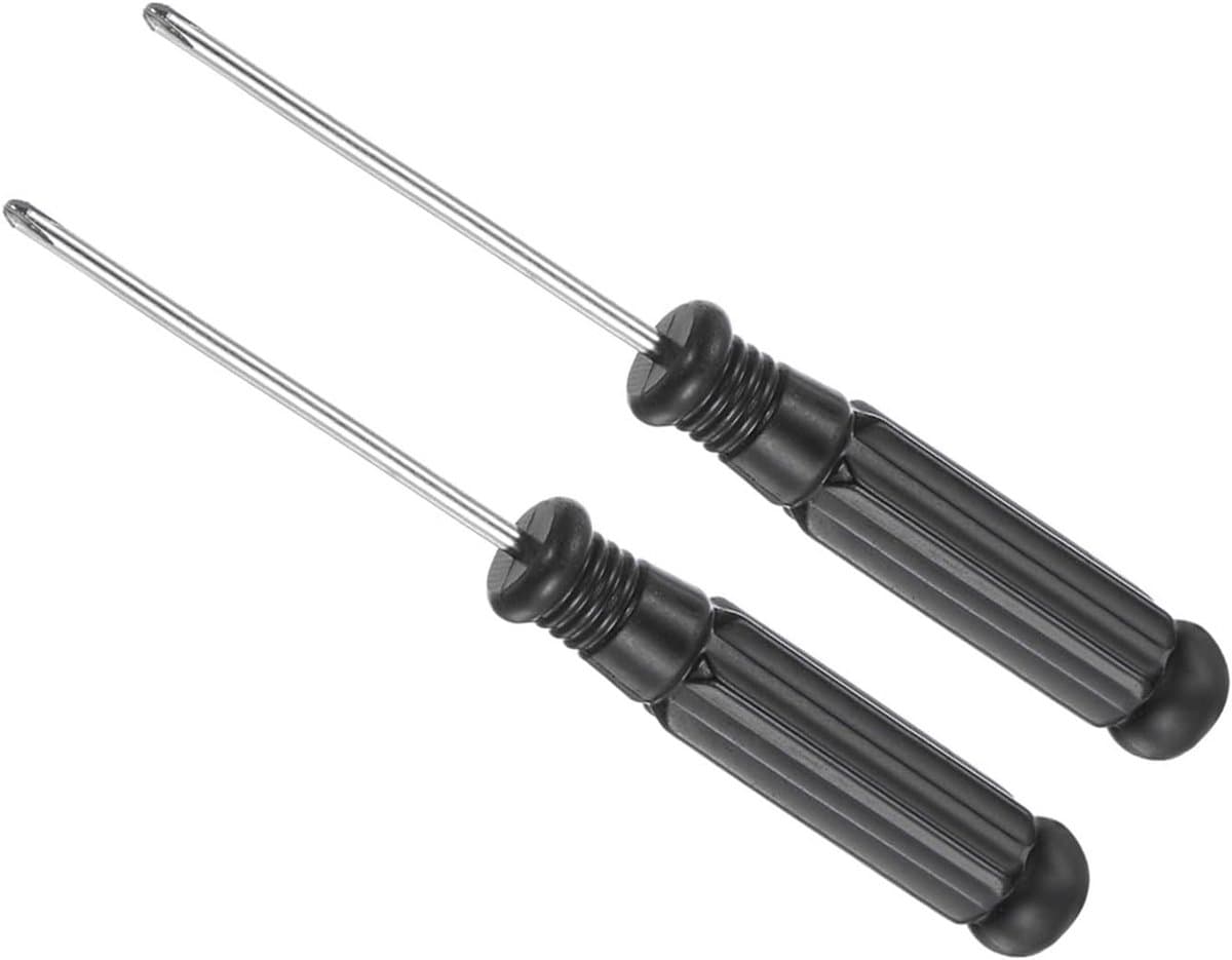 Mini kruiskopschroevendraaier 2,0 mm - 92 mm lengte - Antislip handvat - 2-delig - Geschikt voor bril, horloge en laptop