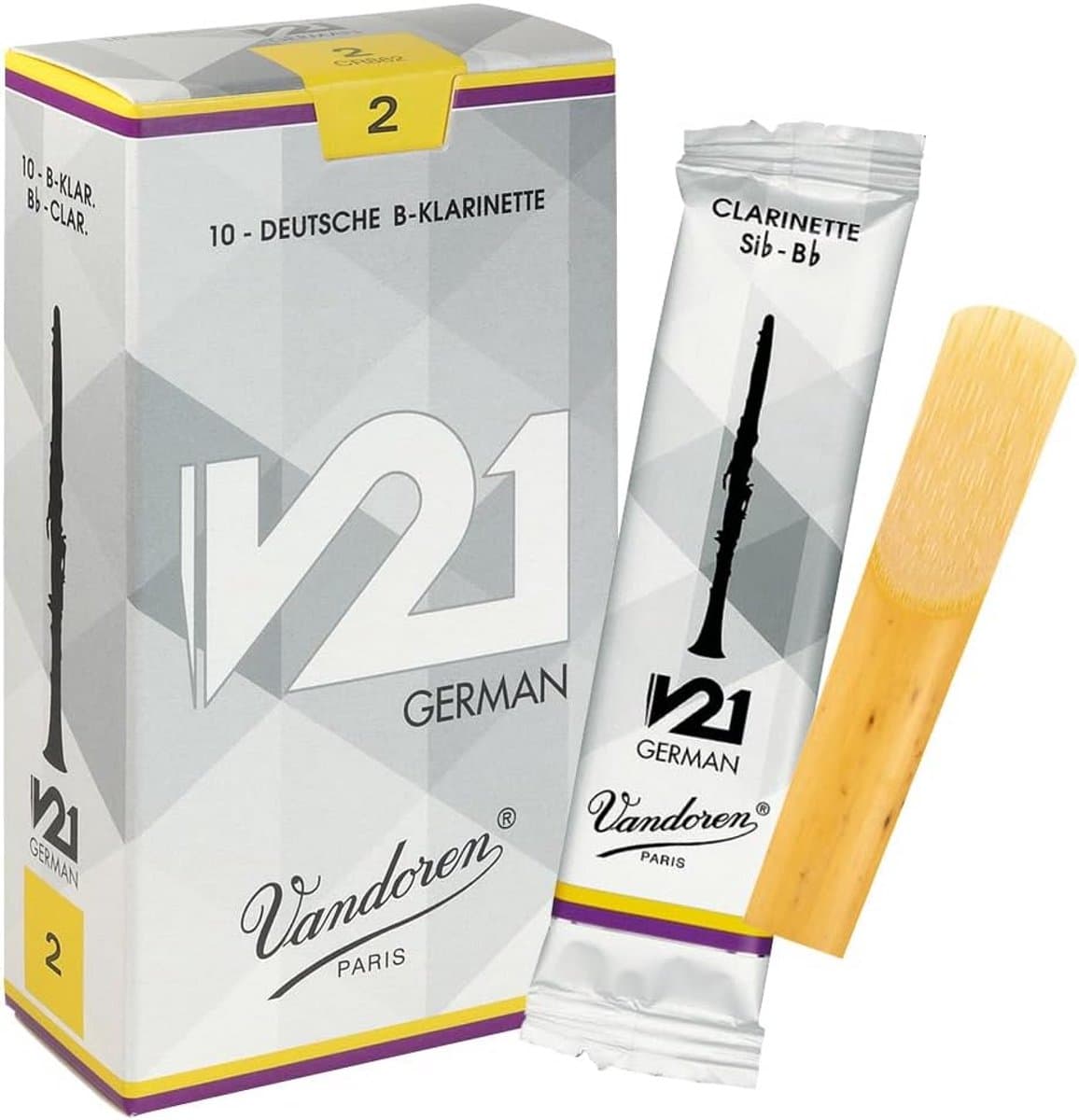 Klarinet Rietblad Bb Duitsland V21 Medium 2 Stuks