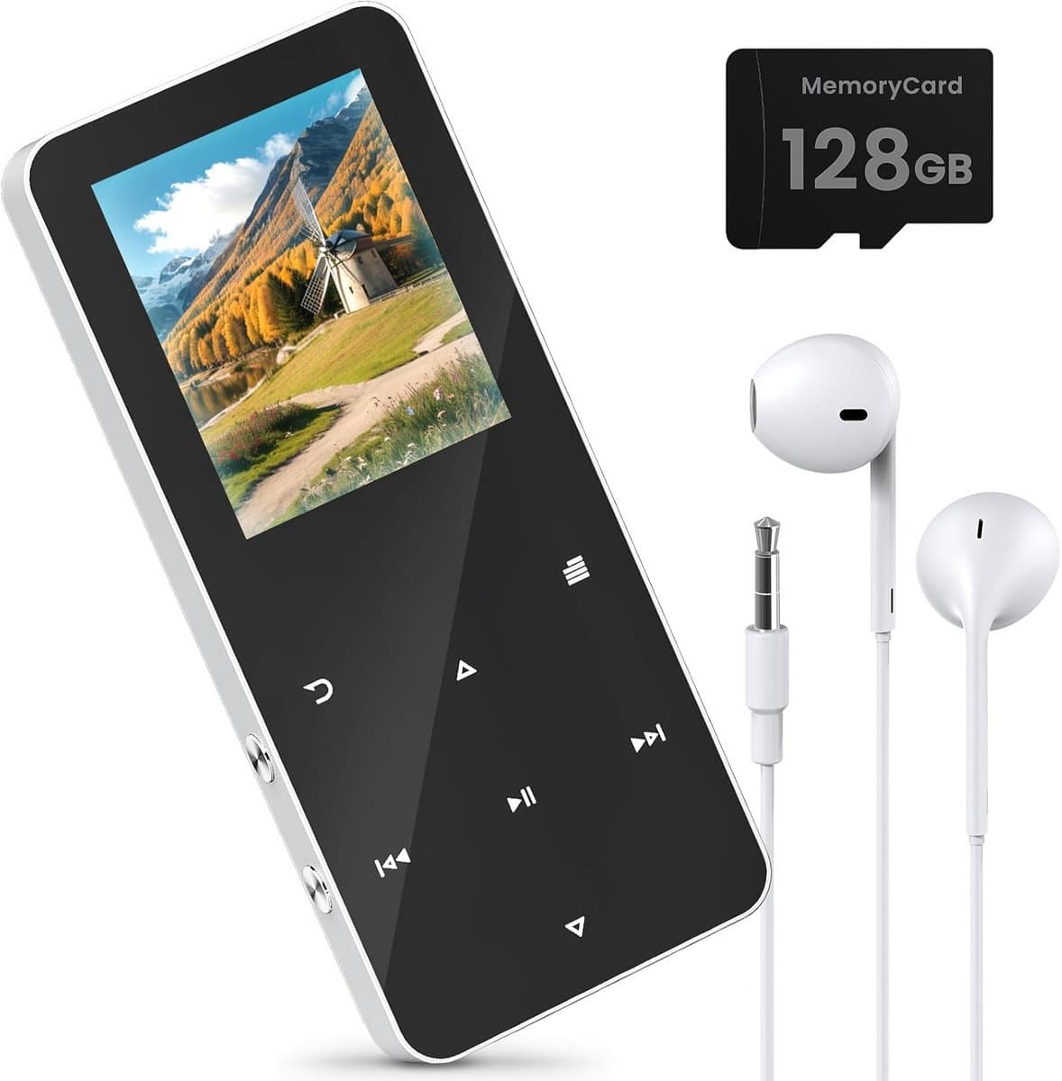 128 GB Bluetooth MP3-speler met luidspreker en hoofdtelefoon - Digitale muziek- en video afspeler met FM-radio