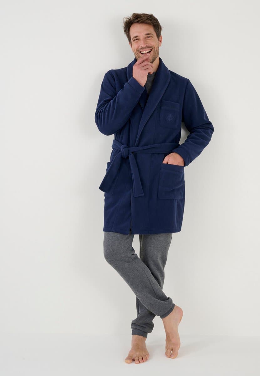 Damart - Kamerjas fleece Thermolactyl - Heren - Blauw - (94-101) M
