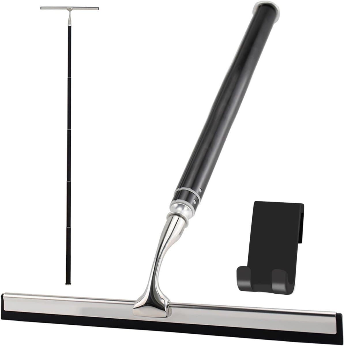 ZRSS® Vloerwisser Badkamer - Luxe Vloertrekker - Uittrekbare Douchewisser - Glazenwisser - Met Houder - Verstelbaar 48-153 cm