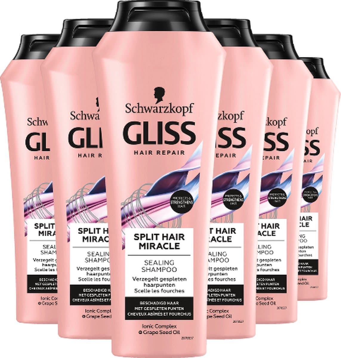 Gliss Kur - Shampoo - Split Hair Miracle - 370ml x 6