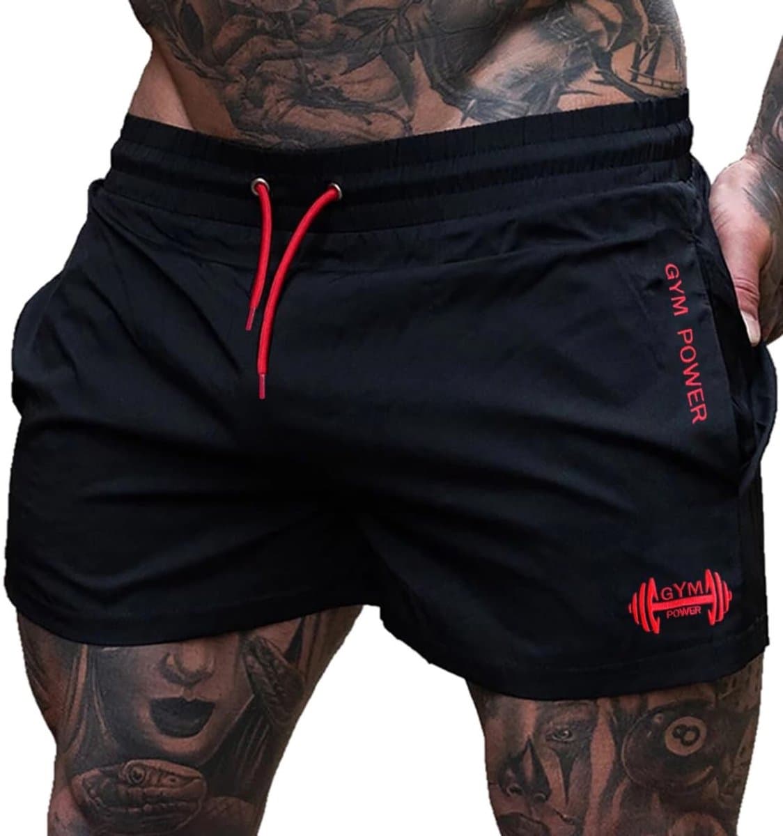 Dailygoods- Heren Hardloopshorts Sneldrogend - Lichtgewicht Polyester - Extreme Split - Ademend - Mesh Paneel - Comfortabele Voering