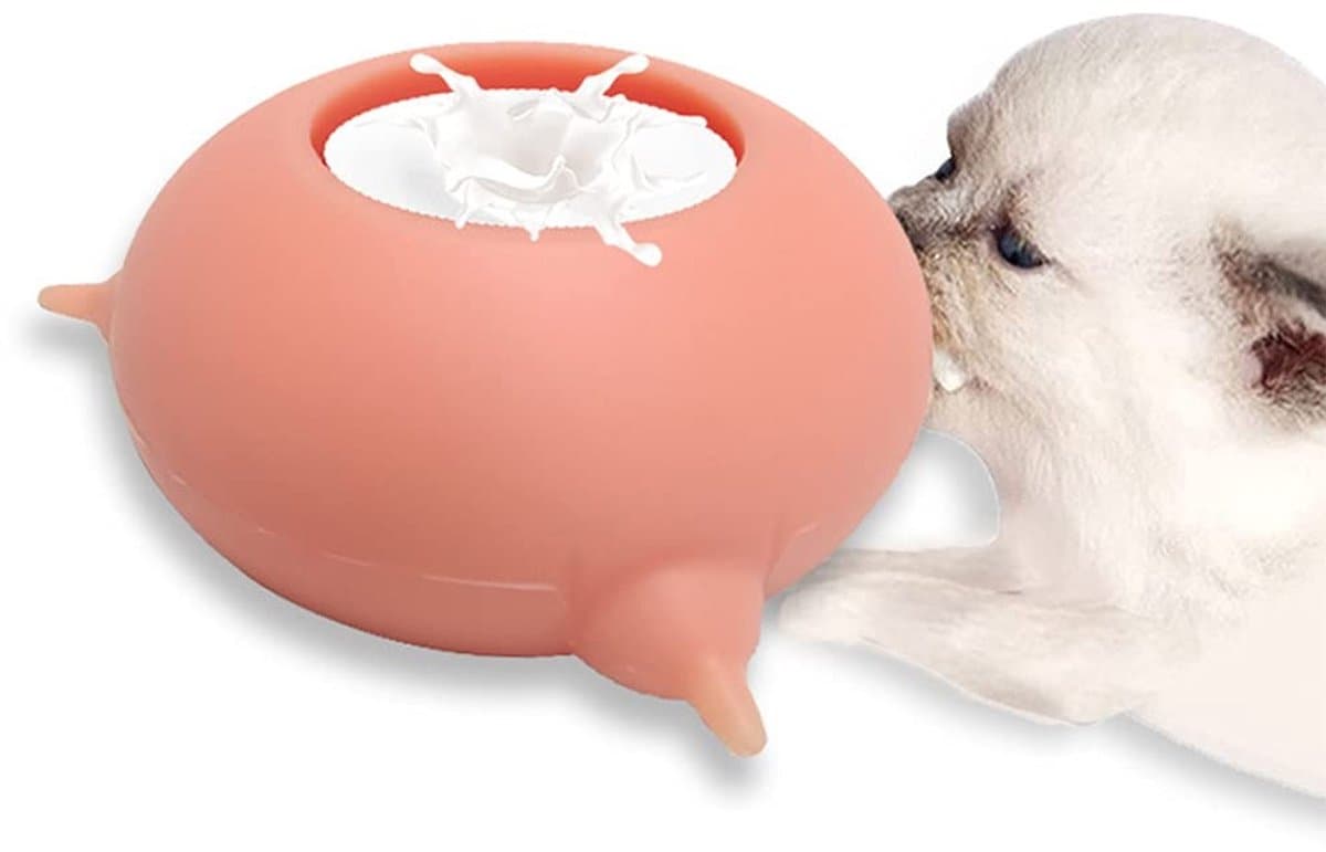 Dailygoods- Voedingsbak 3 Sproeiers - Siliconen Voederbak - Automatische Voedingsbak - Geschikt voor Puppy’s/Kittens - Gemakkelijk Schoon te Maken - Voederdispenser