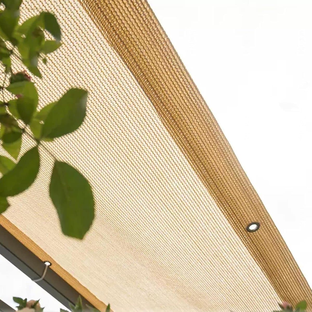Schaduwdoek Tuin - Zonwering Doek - Creëer Schaduw - Ademend Materiaal - 3x6 meter - Beige