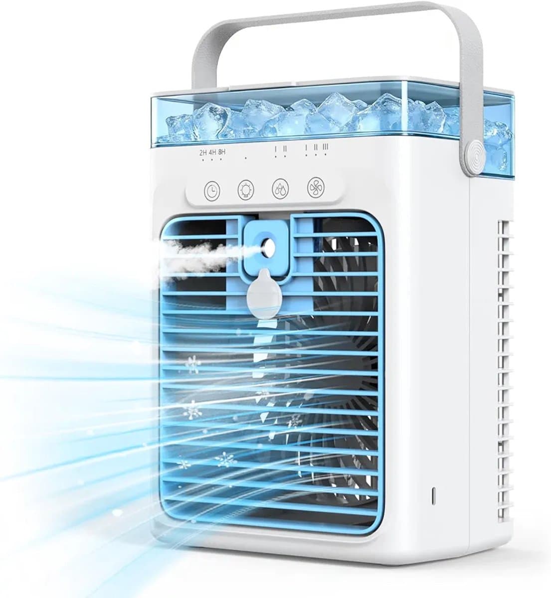 DnA® Airco Zonder Afvoerslang - Mobile Airco - Aircooler - Energy Class A+++ - 1L Water Tank - Wit - 22cm x 19cm x 27cm