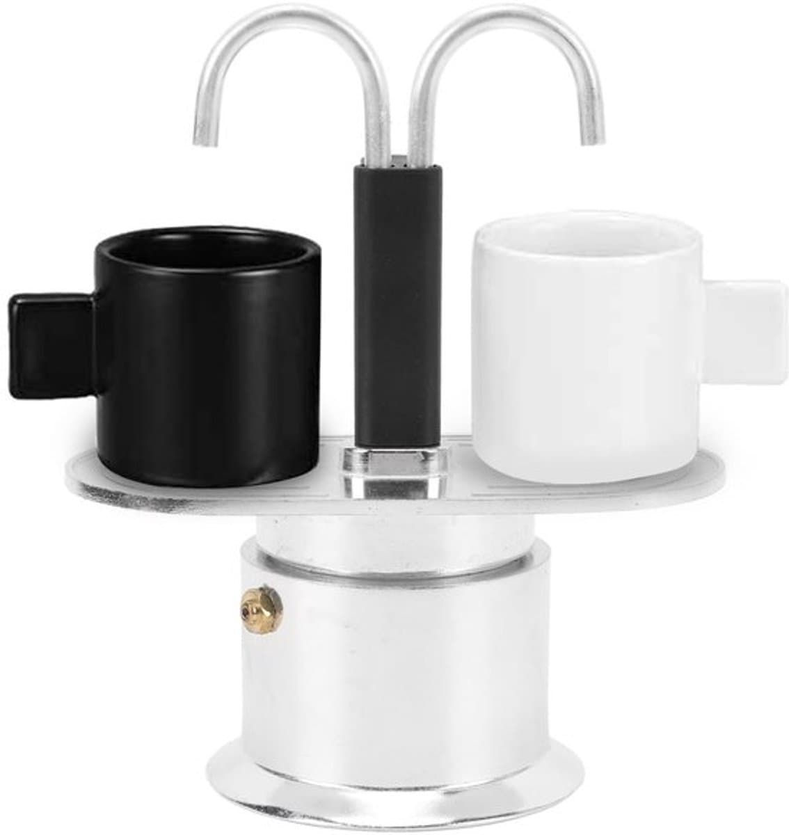 Koffiepot DailyGoods met 2 Kopjes - Italiaanse Stijl