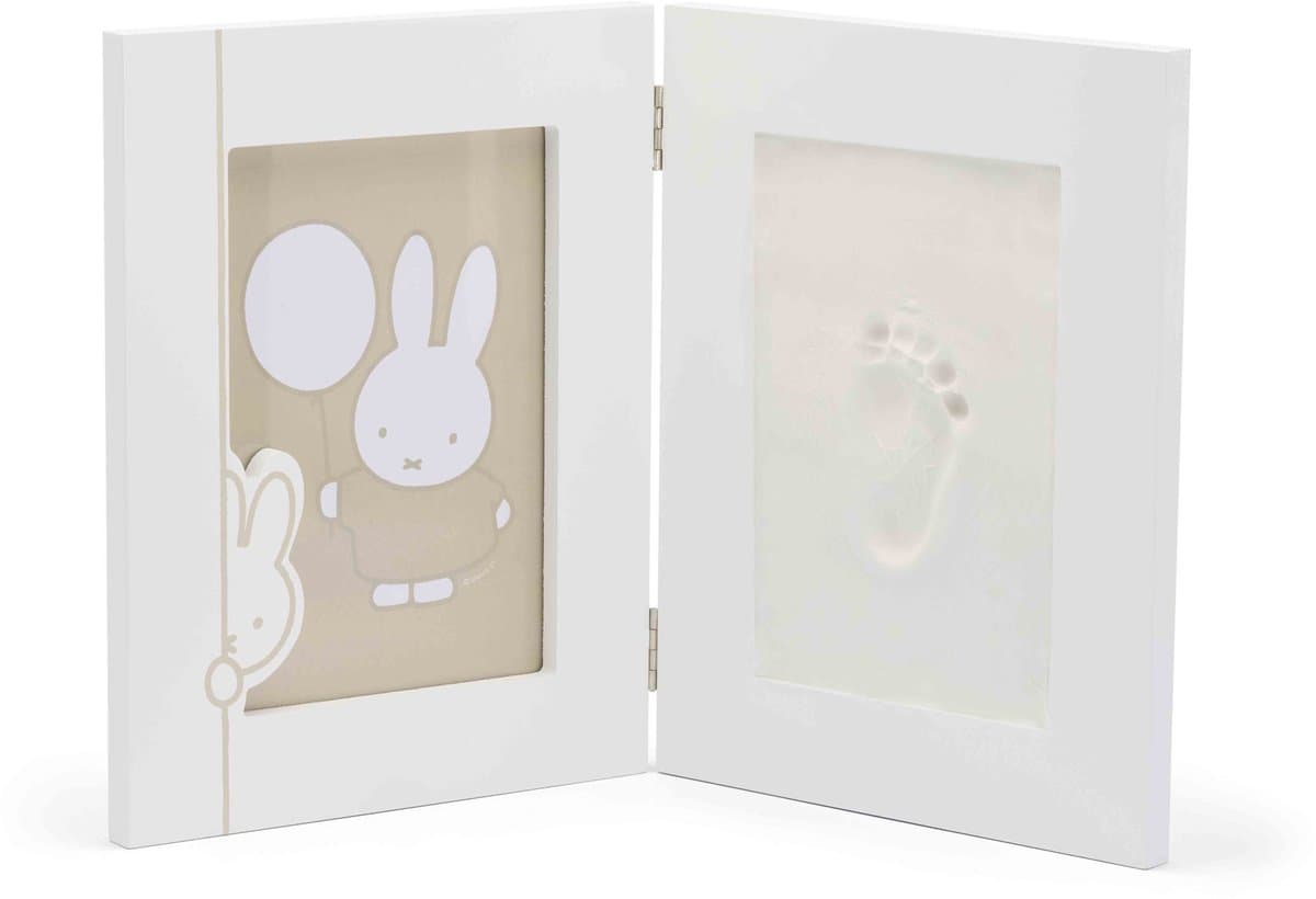 Dooky x Nijntje Double Frame Small - 2D Baby Hand- & Voetafdruk Lijst – Persoonlijk Kraamcadeau