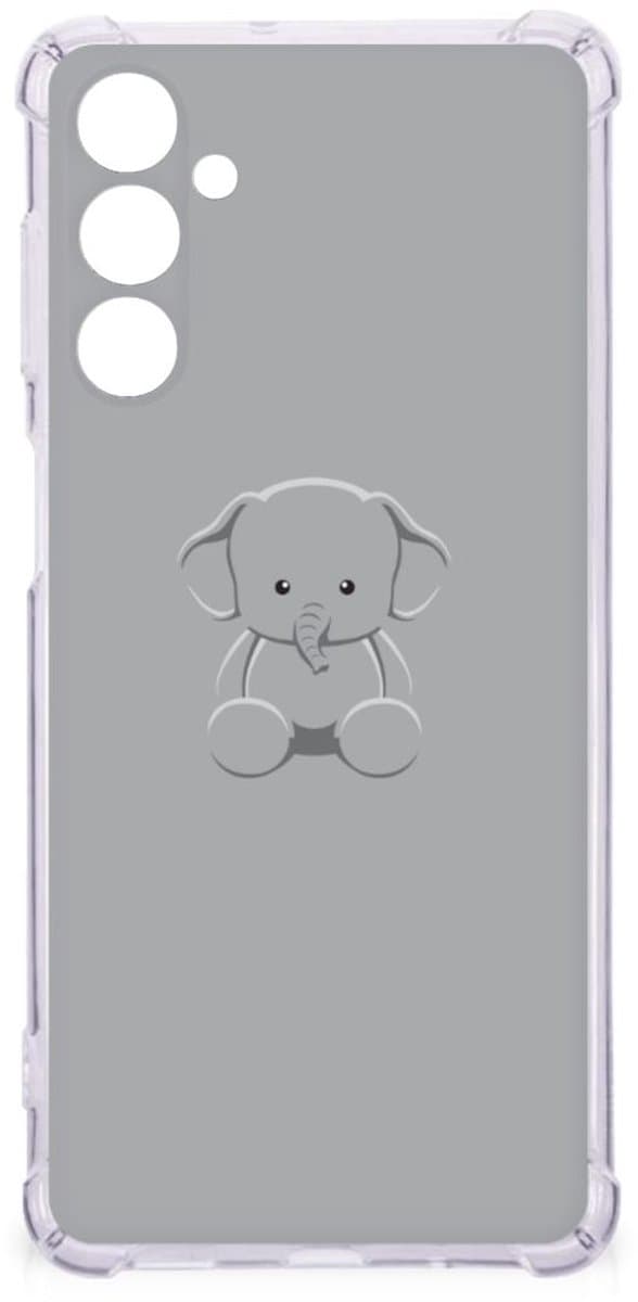 Samsung Galaxy M54 Stevig Bumper Hoesje Grijs Baby Olifant