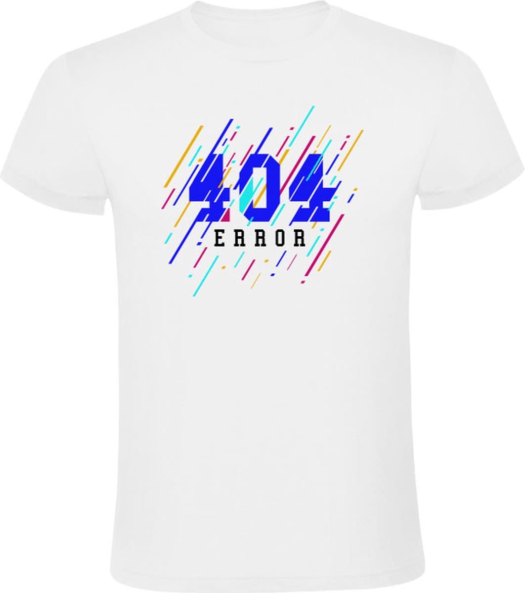 404 Web error Heren T-shirt - foutmelding - URL - internet - website - storing - engels - humor - grappig