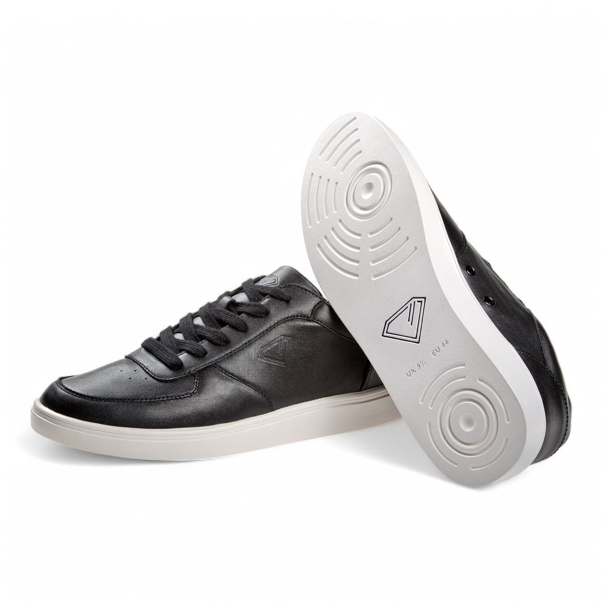Casual Danssneaker - Dubbele draaipunten - Unisex - Optimale draaibewegingen - Echte leder - Lichtgewicht - Zacht voetbed - Comfortabele sneakers voor salsa - Latin, Salsa, Swing, Urban - Diamant - BEAT 212 - 502 - 028 - Zwart - 37