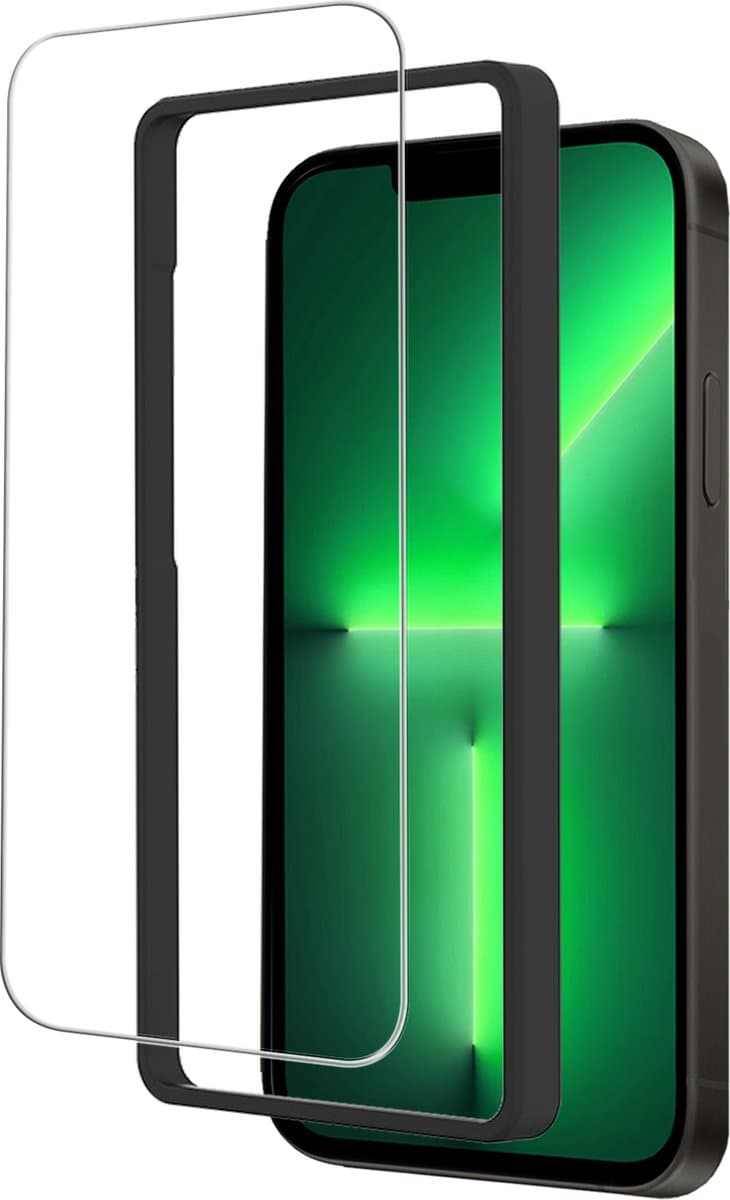 Screenprotector Geschikt voor Apple iPhone 13 Pro Max - Met Installatie Frame - Beschermglas - Gehard Glas - Tempered Glass - Screen Protector
