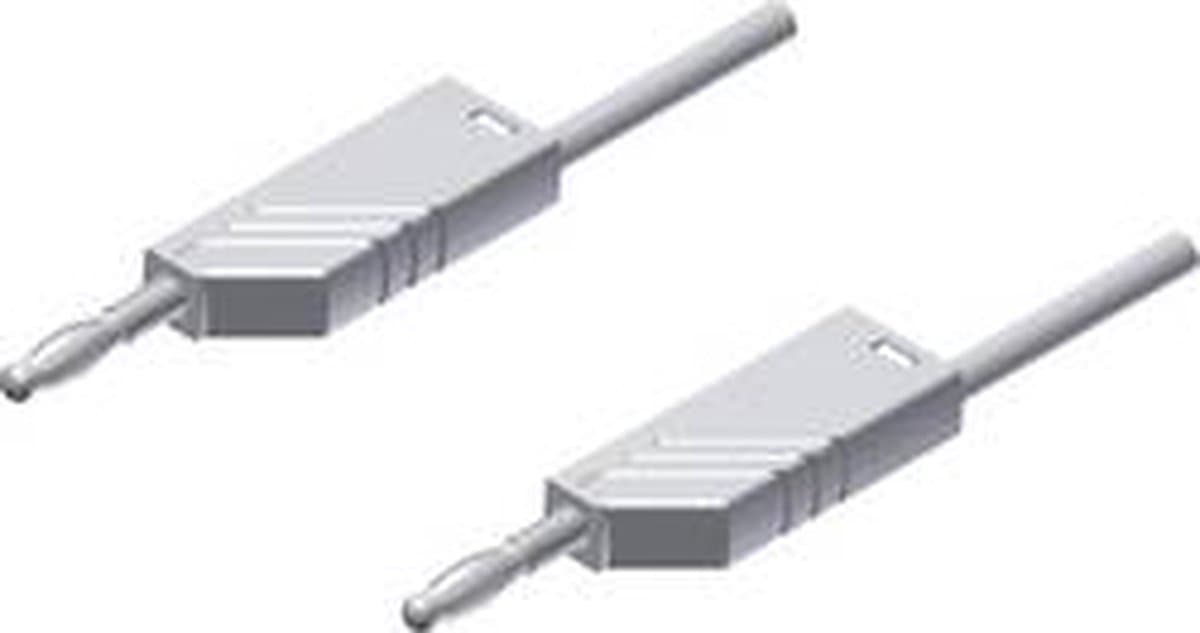 SKS Hirschmann MLN 200/2,5 WS Meetsnoer Banaanstekker 4 mm Banaanstekker 4 mm 2.00 m Wit 1 stuk(s)