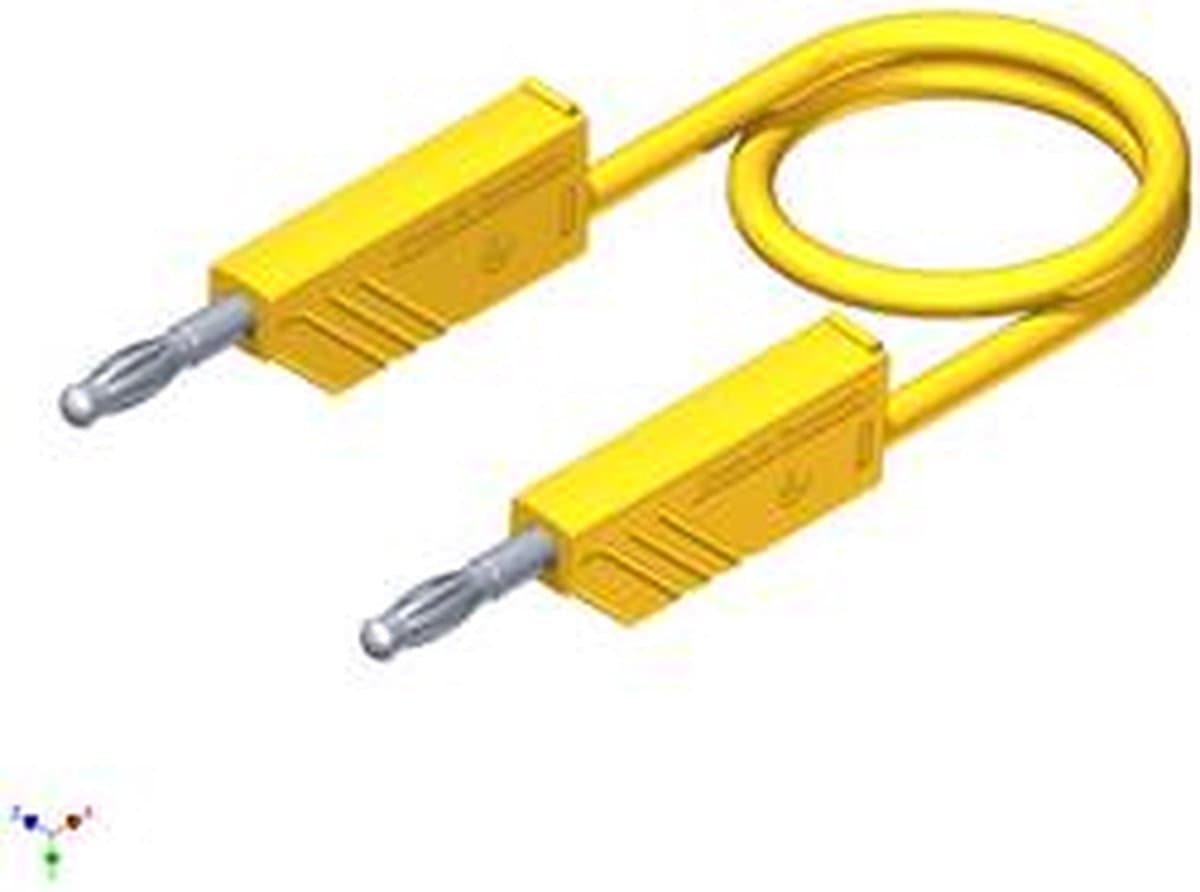 SKS Hirschmann CO MLN SIL 100/1 Meetsnoer Banaanstekker 4 mm Banaanstekker 4 mm 1.00 m Geel 1 stuk(s)