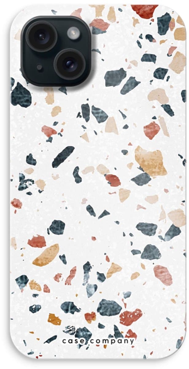 Case Company® - Hoesje geschikt voor iPhone 15 Plus hoesje - Terrazzo N°4 - Tough Case - Maximale Bescherming alle Kanten en Schermrand