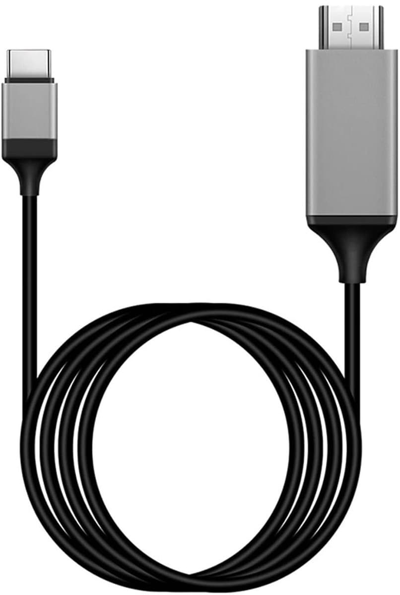 Type-C naar compatibele kabel - Adapterkabel Schermkabel - Laptop Projectie - Hoge Definitie 30Hz - 2 Meter - Zwart