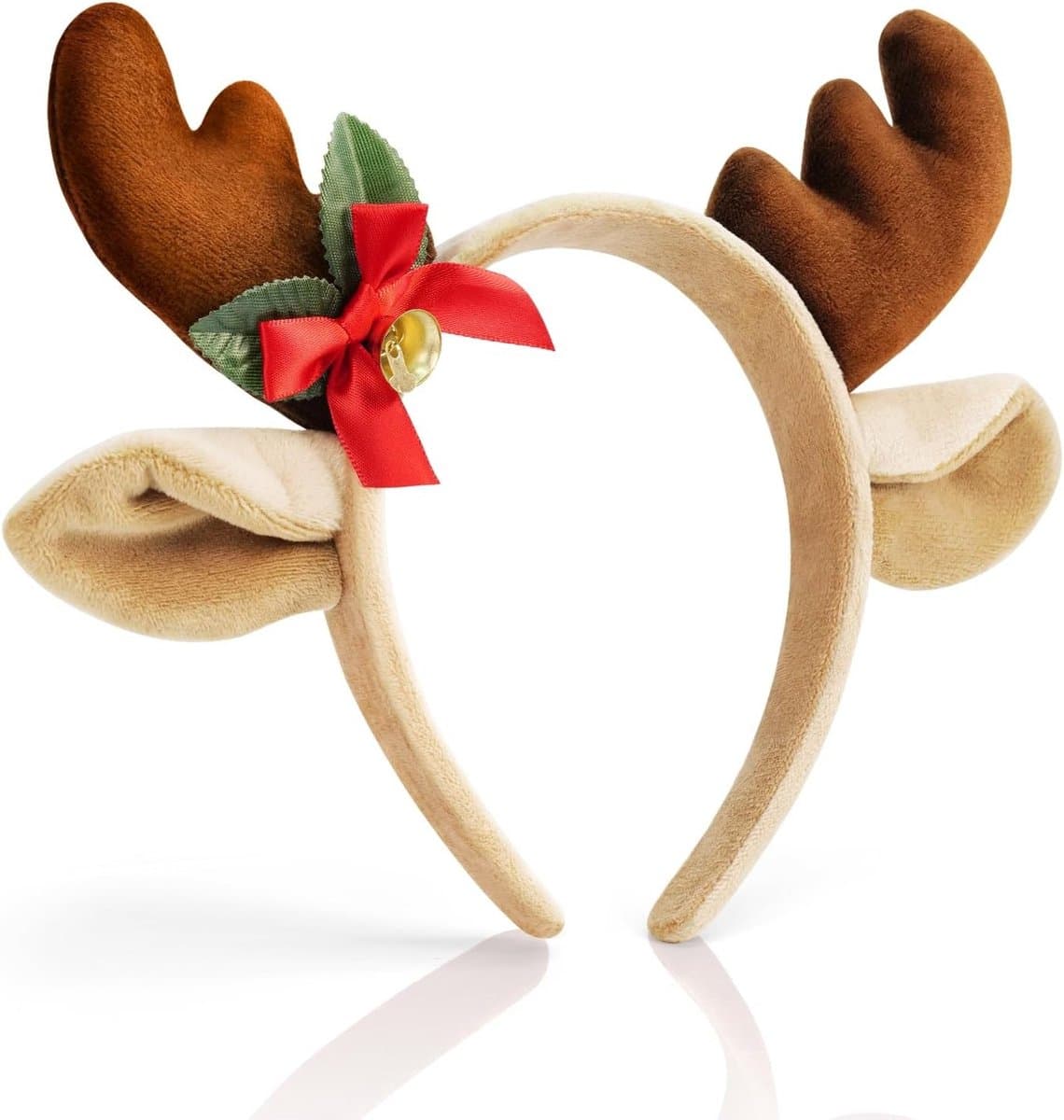 Kerstkoptelefoon met Hertengeweien en Dierlijke Oren voor Cosplay en Feestelijke Kostuums voor Kerst en Halloween