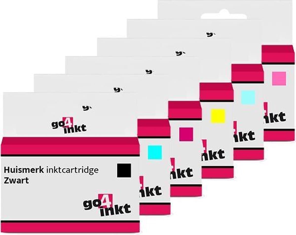 28st. Go4inkt compatible met Epson T0481, T0482, T0483, T0484, T0485 en T0486 bk/c/m/y/lc/lm inkt cartridges zwart/cyaan/magenta/geel/helder cyaan/helder magenta