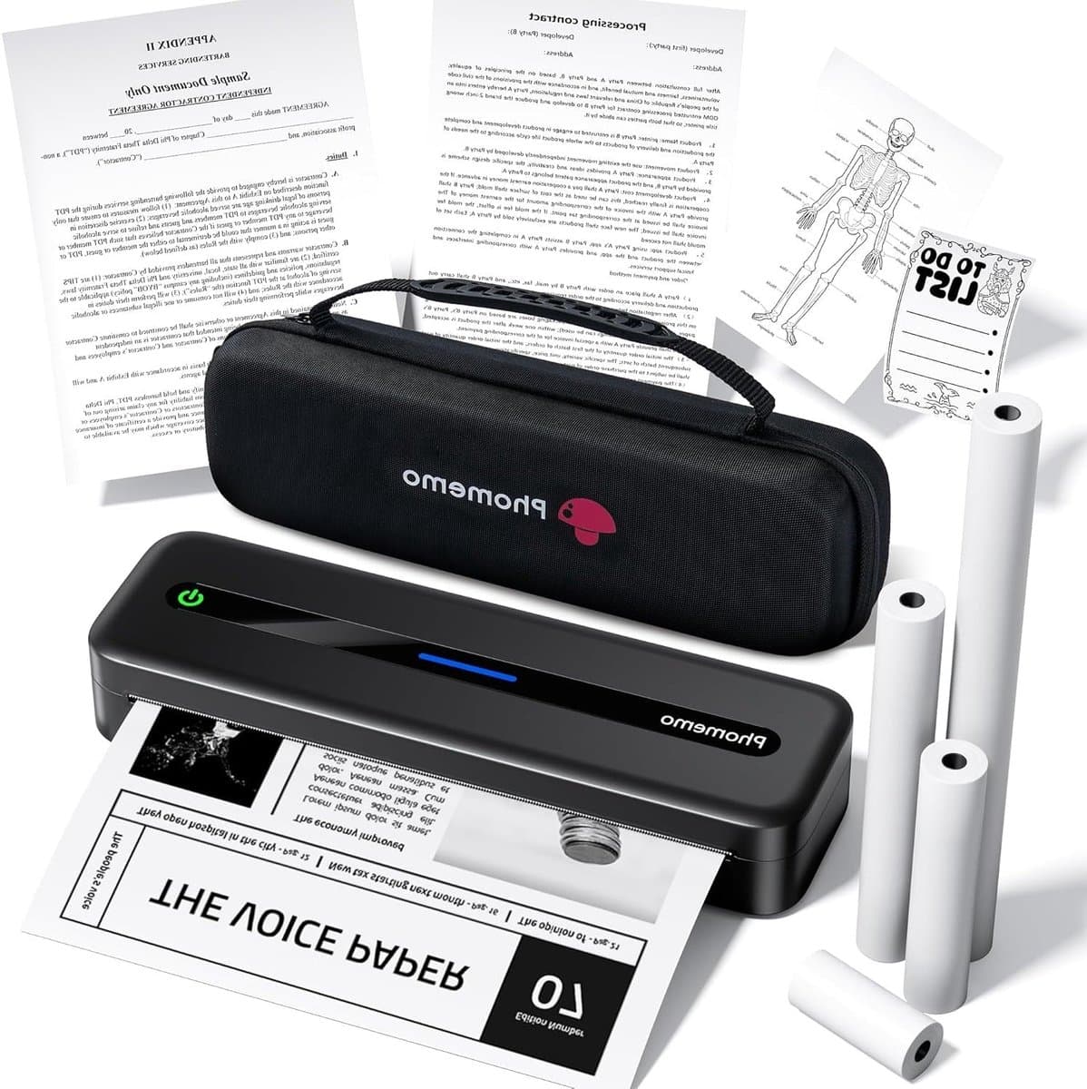 Thermische Printer – Draagbare Printer – Mobiele Printer – Inkless Printer – Bluetooth Printer – Compact Formaat – Ingebouwde Accu 2600mAh