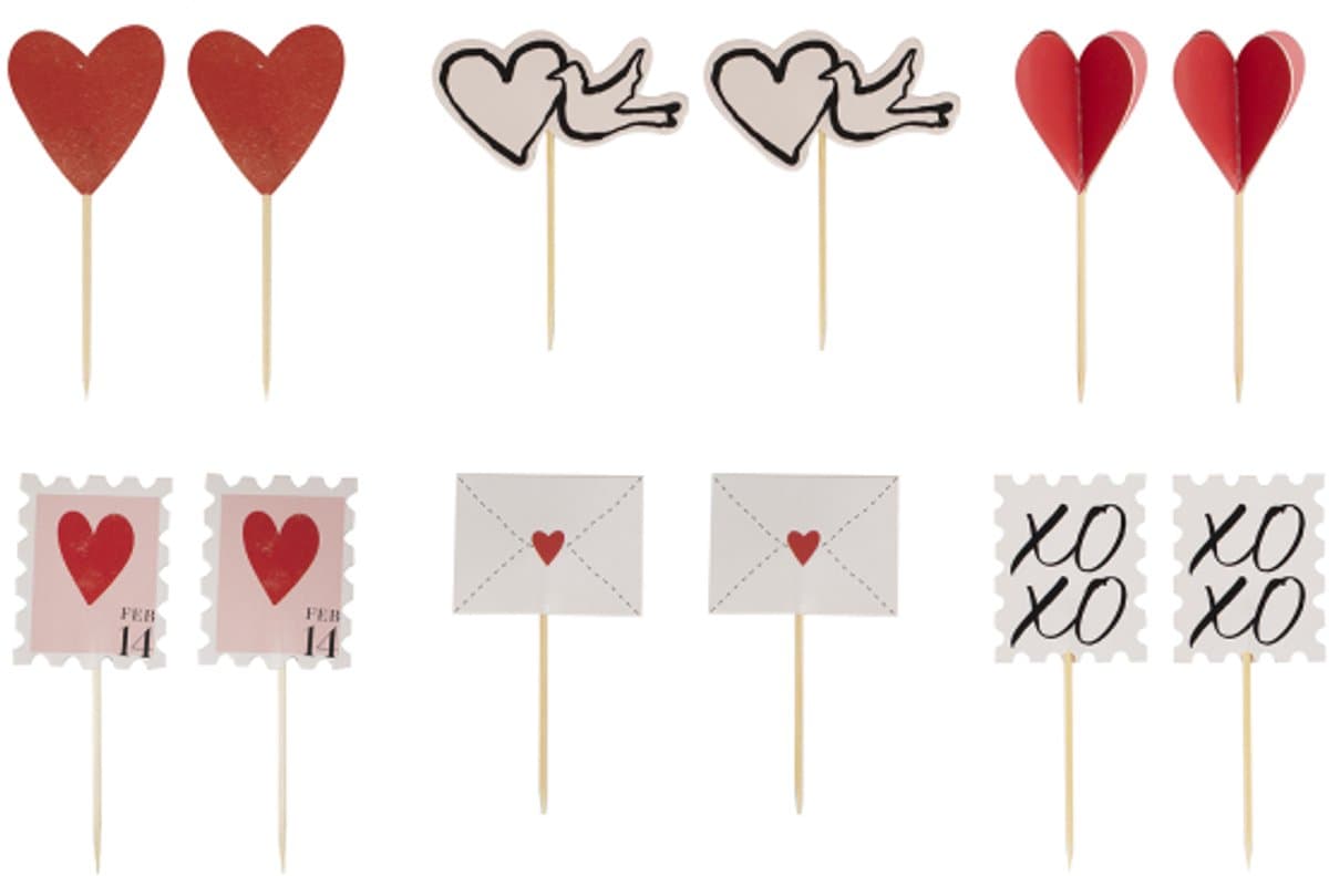 Ginger Ray - Ginger Ray - Liefdes cupcake toppers