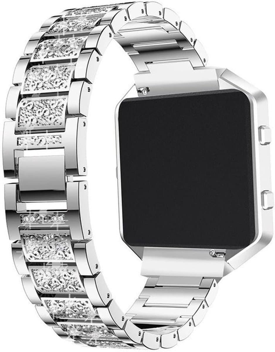 Stainless Steel Rhinestone-armband voor Fitbit Blaze - Glanzende vervangband met frame