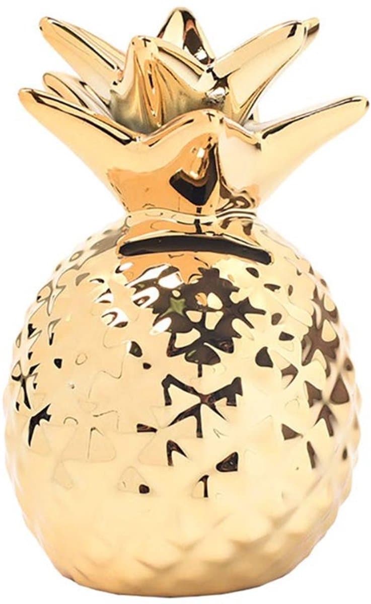 VT Goods - Keramische Ananas Spaarpot - Handgekleurd - Moderne Woondecoratie