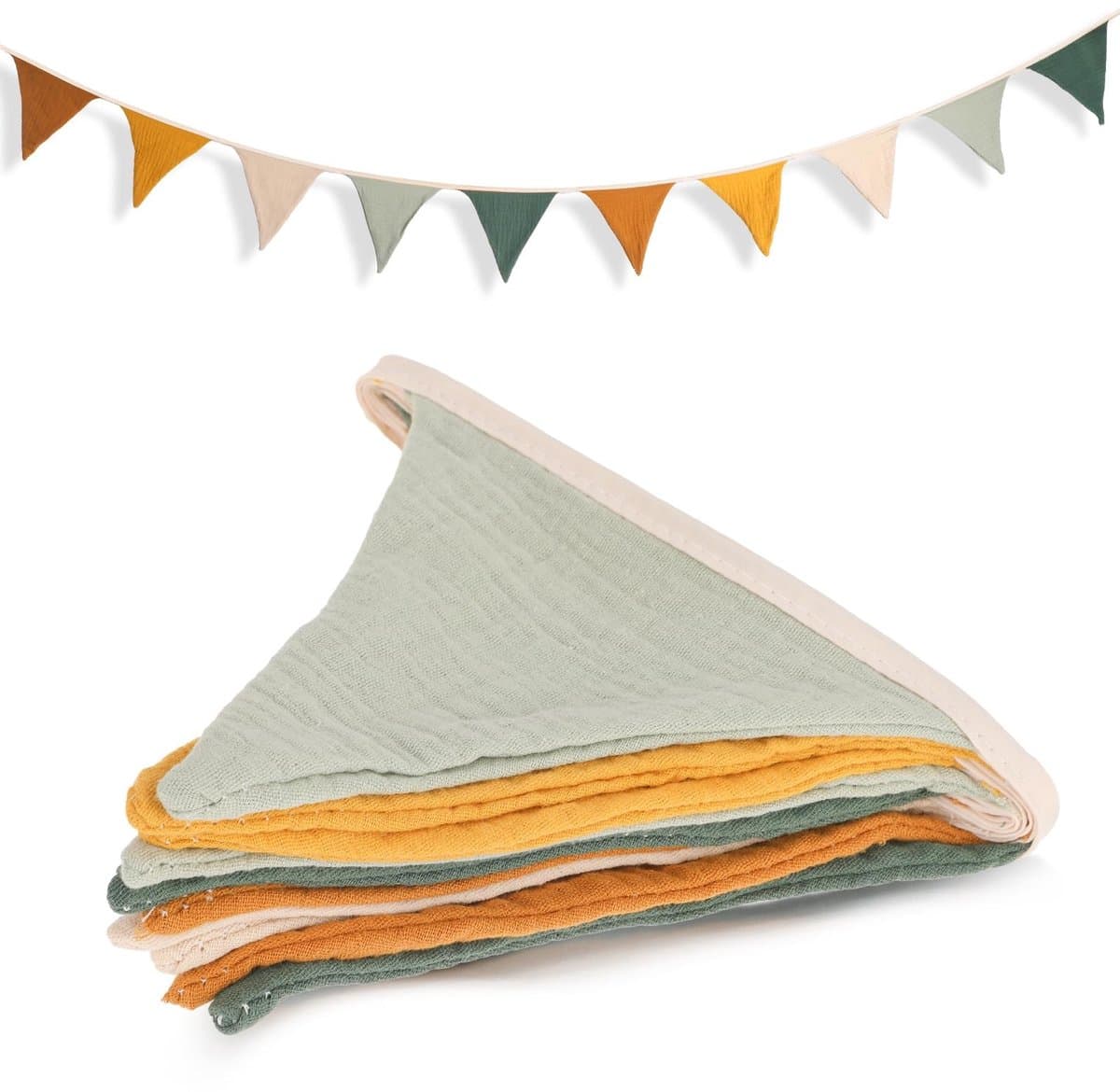 Dailygoods- Vlaggenlijn Decoratief - Katoen - 286 cm - Kleurrijk - Feestversiering - Wanddecoratie - Geschikt voor kinderen vanaf 3 jaar