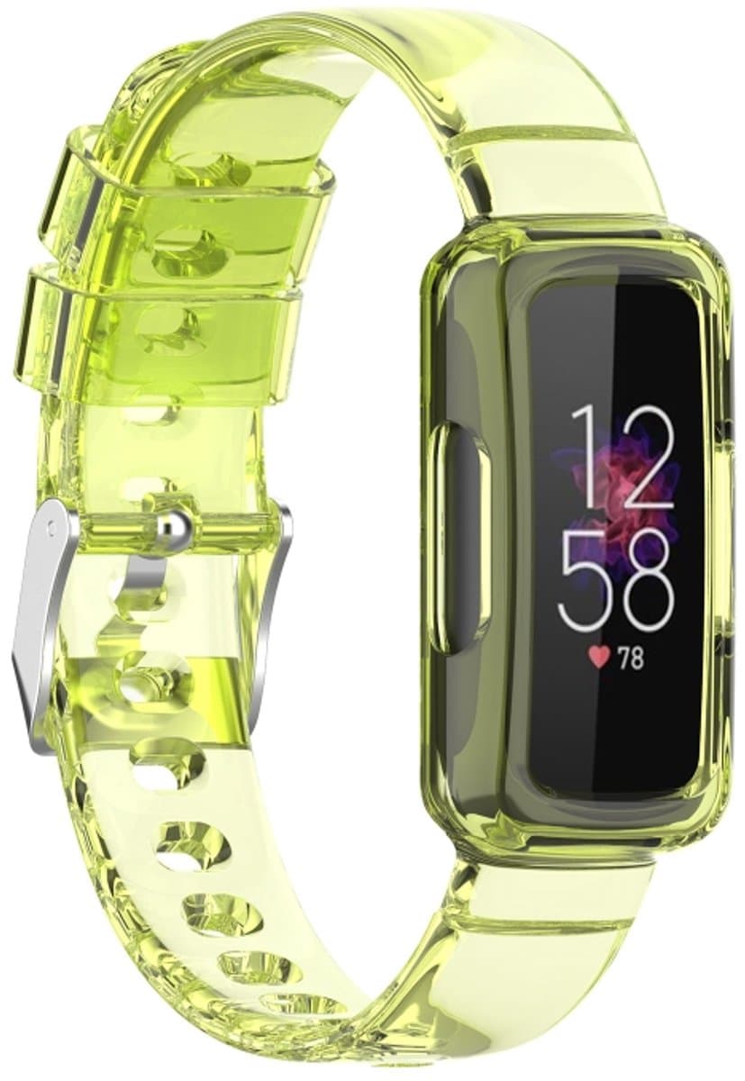 Voor Fitbit Inspire 3 TPU geïntegreerde horlogeband (transparant geel)