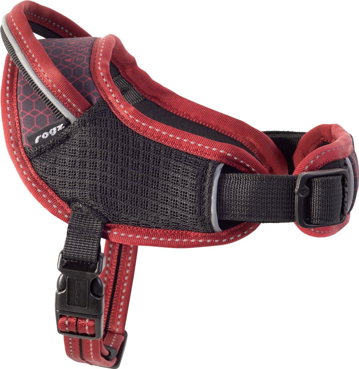 Rogz Air Tech Sport Tuig Zwart&Donkerrood - Hondenharnas - S