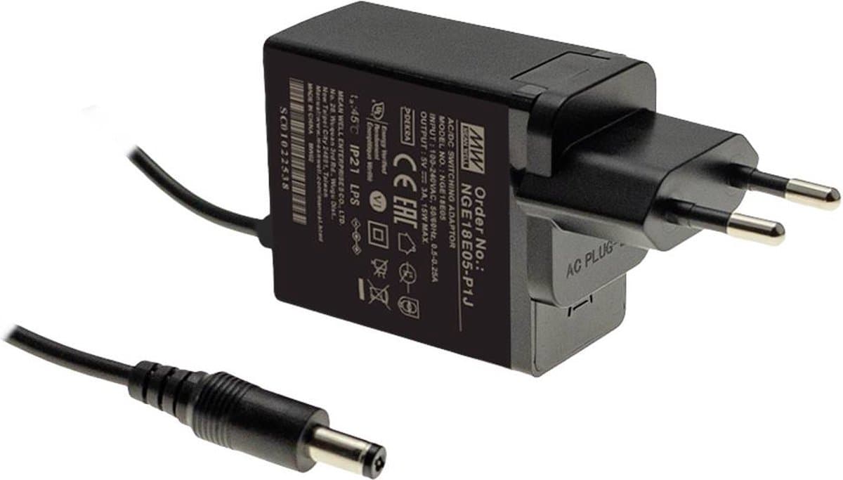 MW Mean Well NGE18E24-P1J Stekkernetvoeding, vaste spanning 18 W