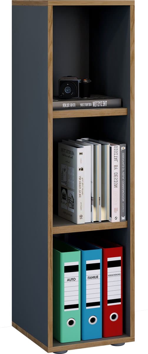 VCM Houten Büro Standplank Boekenkast Dossierplank Boekenkastplank Salia 3-voudig B. 30 cm Houten Büro Standplank Boekenkast Dossierplank Boekenkastplank Salia 3-voudig B. 30 cm