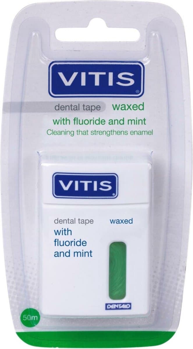 Vitis Waxed Dental Tape Fluoride & Mint - 3 x 50 meter - Voordeelverpakking