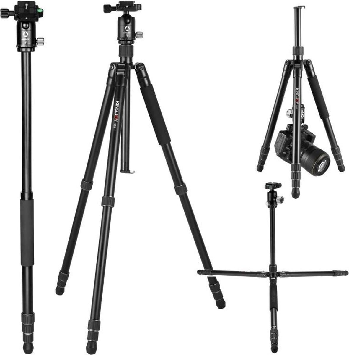 KingJoy camerastatief G55 MARK II + G1 Balhoofd