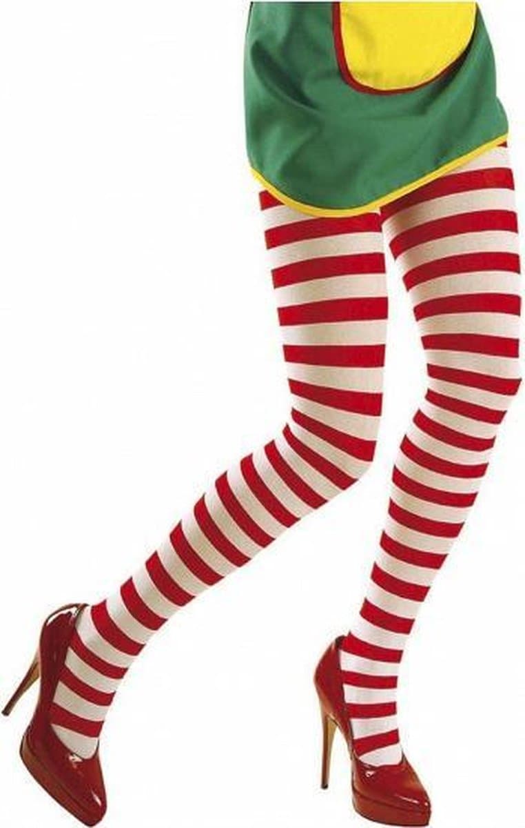 Panty rood/wit voor dames
