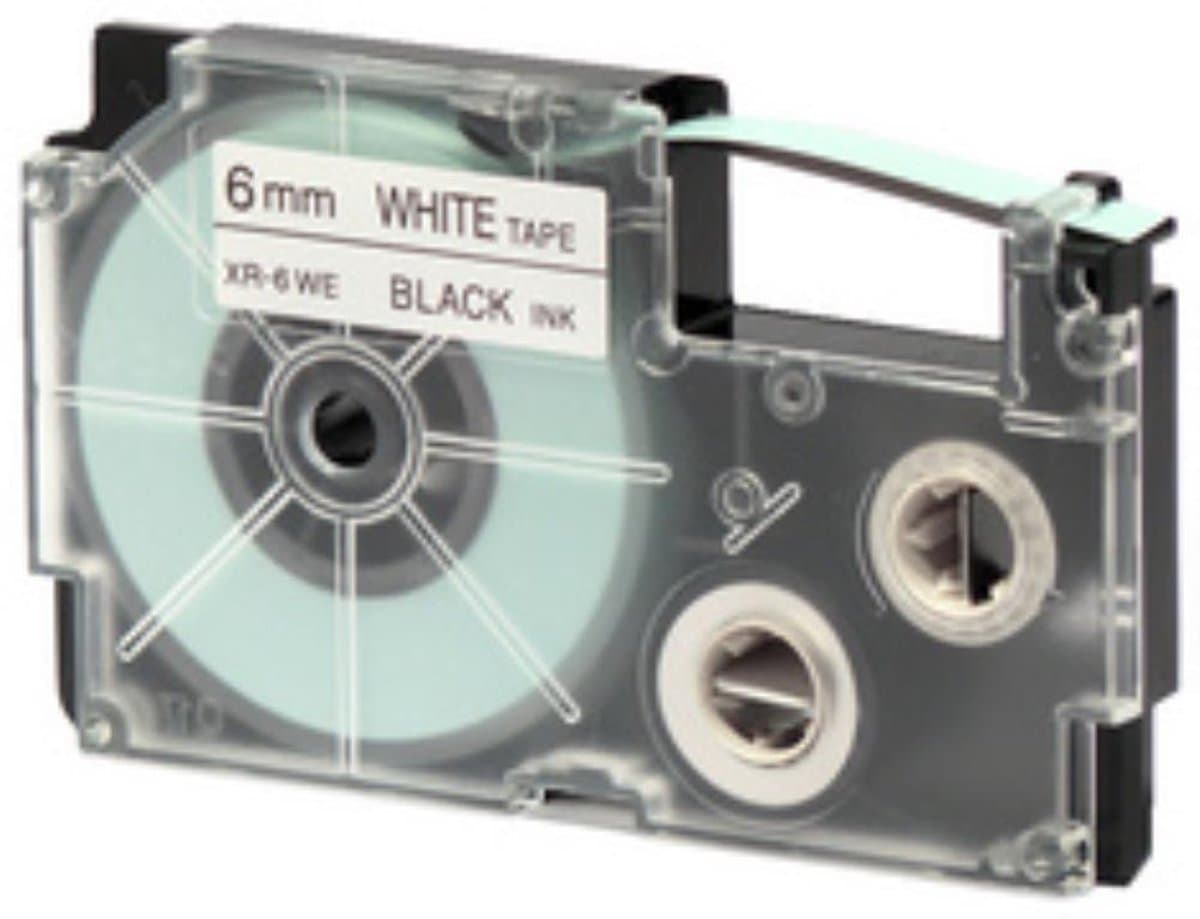 Casio XR-12X1 Labeltape Tapekleur: Transparant Tekstkleur: Zwart 12 mm 8 m