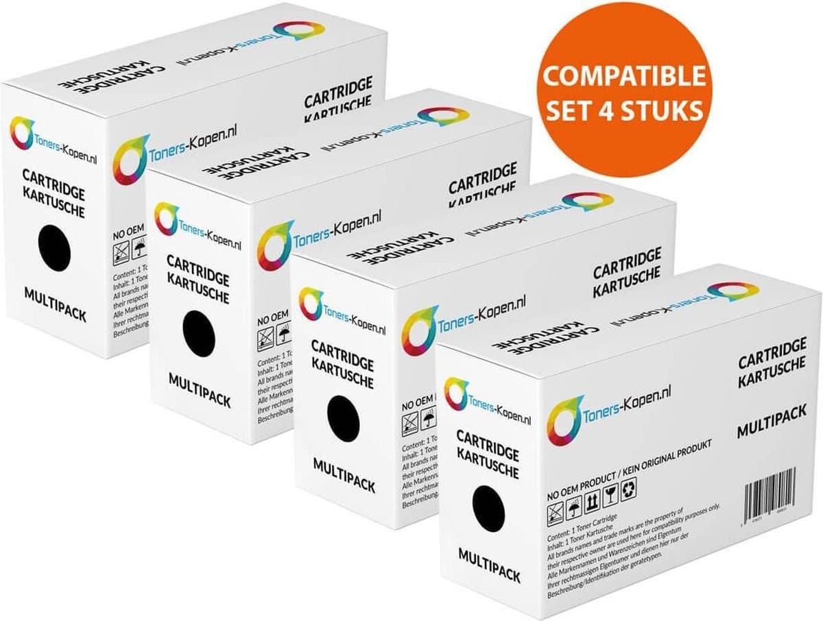HP 85A CE285A - Huismerk Toner Set 4x Zwart - 6400 Pagina's - HP 85A toner - 3484B002 compatible - 3484B002 alternatief - HP P1002 P1102 P1104 P1106 P1108 M1100 M1130 M1132 M1134 M1137 M1139 M1210 M1212 M1214 CE285A alternatief
