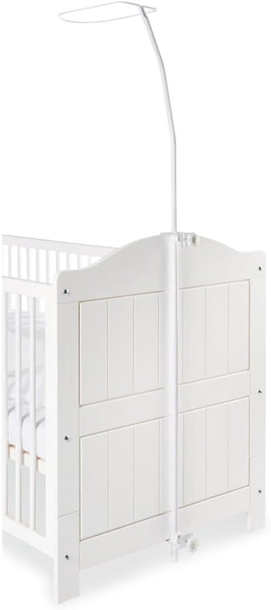 Luifelstang Kinderbed - Hemelstok Baby - Slaap Comfort - Metalen Frame - H 148 cm - Wit