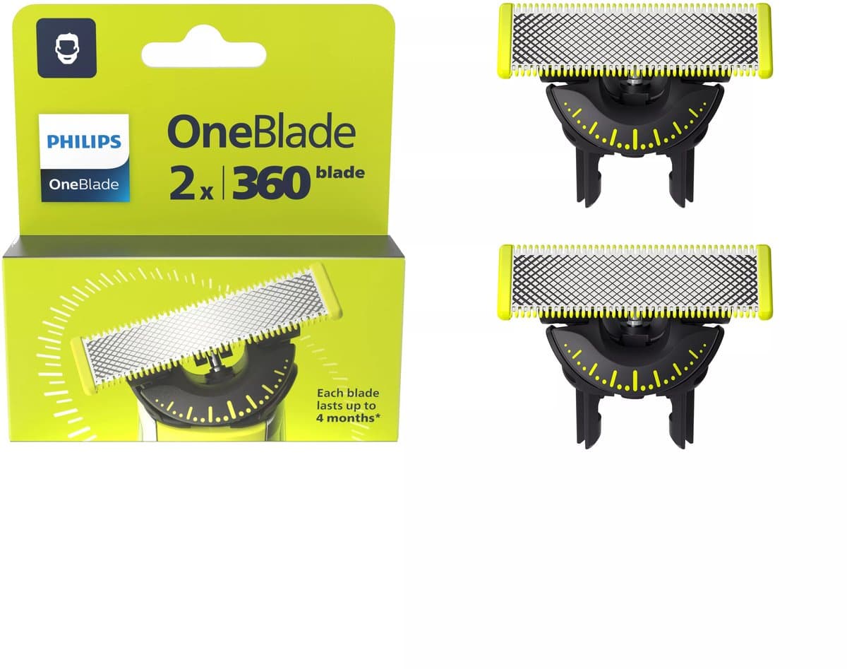 Philips OneBlade 360 vervangmesjes– 2-pack
